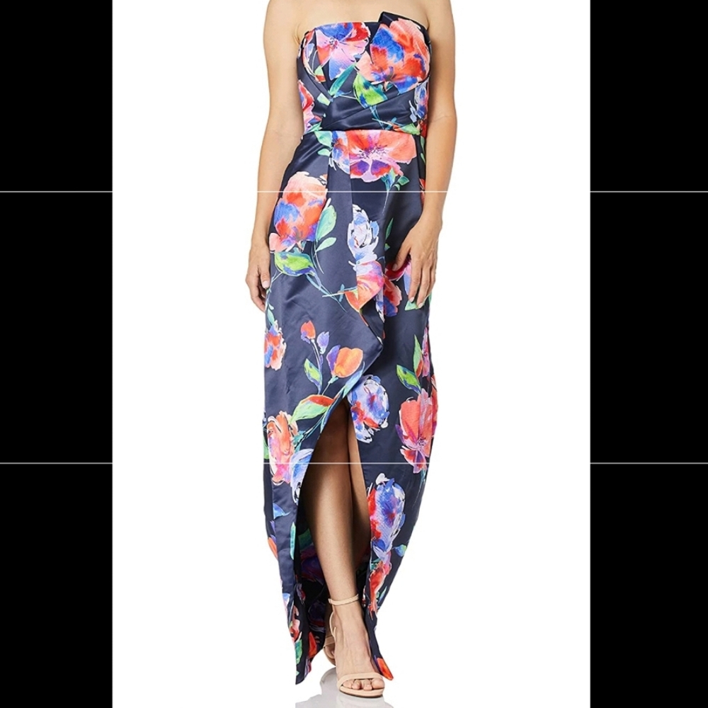 Parker Black Whitney Floral Dress Size 6